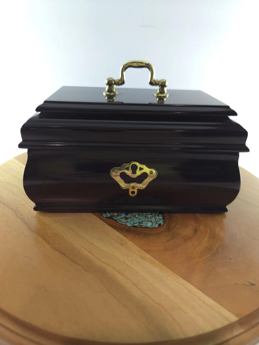 Vintage Mahogany Unisex Watch & Jewelry Box Chest